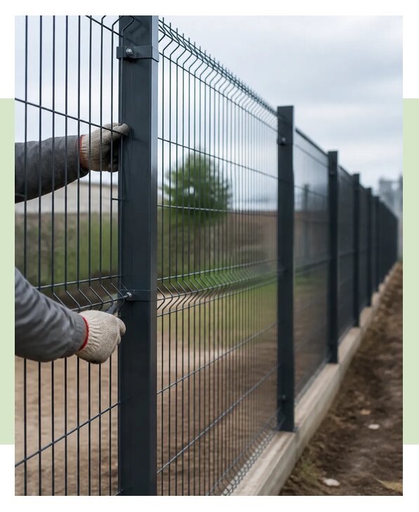 Профессиональный монтаж забора из сварной сетки в Пушкине